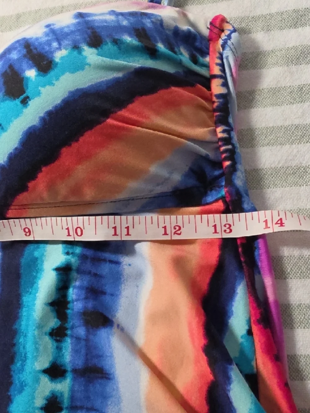 Apt. 9 Blue Swim Top And BOTTOMS with Multicolor Accent - MEDIUM